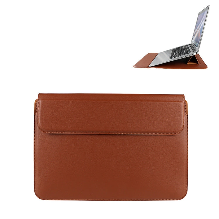 Sacoche doublure en cuir PU avec fonction support, 13,3 pouces, 14,1-15,4 pouces