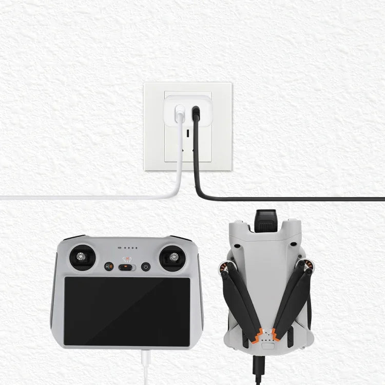 Chargeur double port au nitrure de gallium 30 W RCSTQ pour drone DJI Mini 2/Mini 3 Pro, pour chargeur au nitrure de gallium DJI Mini 2