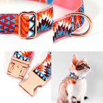 Collier pour chien réglable à fleurs avec boucle en métal personnalisable, Tailles : XS 1,5x30cm, S 1,5x40cm, M 2,0x50cm, L 2,5x60cm