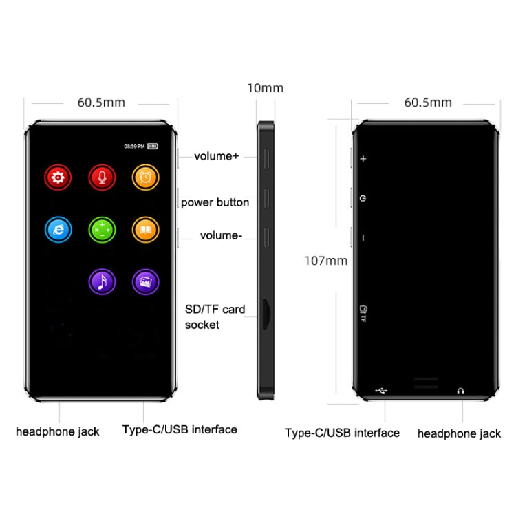 Tablette mini WIFI jeu E-Book écran tactile Bluetooth MP3/MP4/MP5, capacité TF : 0 Go, 4 Go, 8 Go, 16 Go, 32 Go, 128 Go