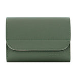 Baona BN-Q009 Petite Pochette de Rangement en Cuir pour Souris et Chargeur, Bleu profond+Jaune, Gris vert+Vert clair, Argent+Bleu