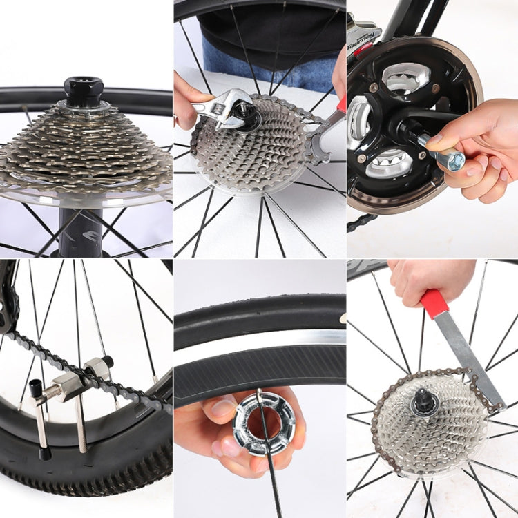 Ensemble d'outils de maintenance pour vélo, outil + 20 dents + 35 grammes, outil + 20 dents + 35 grammes + intercepteur, outil + intercepteur + 35 grammes + manchon d'axe médian, intercepteur + 20 dents + 35 grammes, outil + 20 dents + 35 grammes + clé