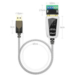 Convertisseur industriel USB vers RS485/422 DTECH DT-5119 0,5 m Adaptateur de communication série, DT-5119 0,5 m