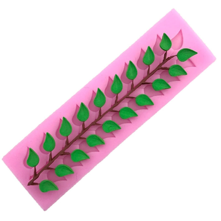 Moule en silicone long en forme de feuille d'arbre en dentelle, bande de dentelle longue