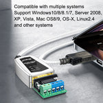 Convertisseur industriel USB vers RS485/422 DTECH DT-5019, câble 1,2 m