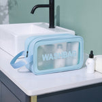 2 PCS Frosted Translucent Waterproof Storage Bag Cosmetic Bag Swimming Bag Wash Bag, Black M, Black M 2 Handles, Black L, Pink S, Pink M, Pink M 2 Handles, Pink L, White S, White M, White M 2 Handles, White L, Blue S, Blue M, Blue M 2 Handles, Blue L