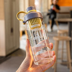 Gourde portable d'été en plastique résistant aux hautes températures avec infuseur à thé, 550 ml, 650 ml