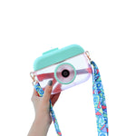 Gobelet en plastique en forme d'appareil photo pour enfants avec paille, pour jus de fruits, voyages et loisirs, rose, bleu, violet, jaune