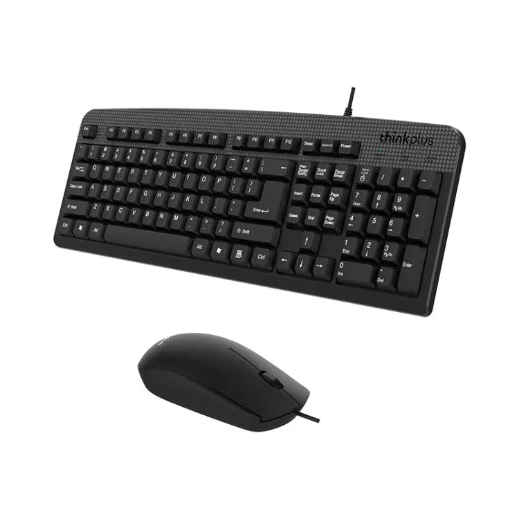 Ensemble clavier et souris filaire USB Lenovo Thinkplus pour bureau, KM130 Pro