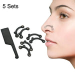 Lot de 5 beautés du nez 3D en silicone invisible, coussinet de nez, rehausseur de pont nasal