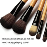 Ensemble de pinceaux de maquillage Pinceau à poudre libre Outil de maquillage, 15 PCS / Ensemble Noir, 15 PCS / Ensemble Couleur Bois, 18 PCS / Ensemble Couleur Bois