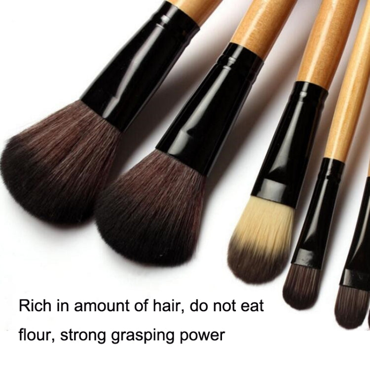 Ensemble de pinceaux de maquillage Pinceau à poudre libre Outil de maquillage, 15 PCS / Ensemble Noir, 15 PCS / Ensemble Couleur Bois, 18 PCS / Ensemble Couleur Bois