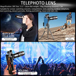 Ensemble Télescope Universel pour Téléphone Portable 28X + Grand Angle 0,6X + Macro 20X + Fish-eye 198 Degrés, Ensemble Multi-combinaison