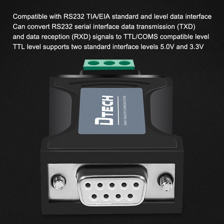 Module de port série RS232 vers TTL DTECH DT-9005 sans alimentation, module 3,3 V, module 5 V