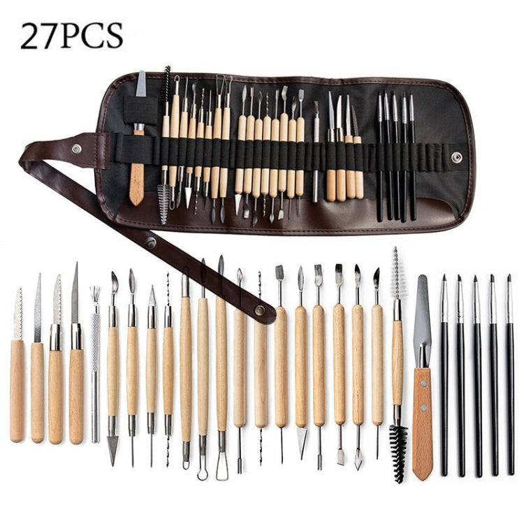 Ensemble d'outils de poterie couteau de sculpture argile pierre bricolage, 22 en 1, 24 en 1, 27 en 1, 32 en 1