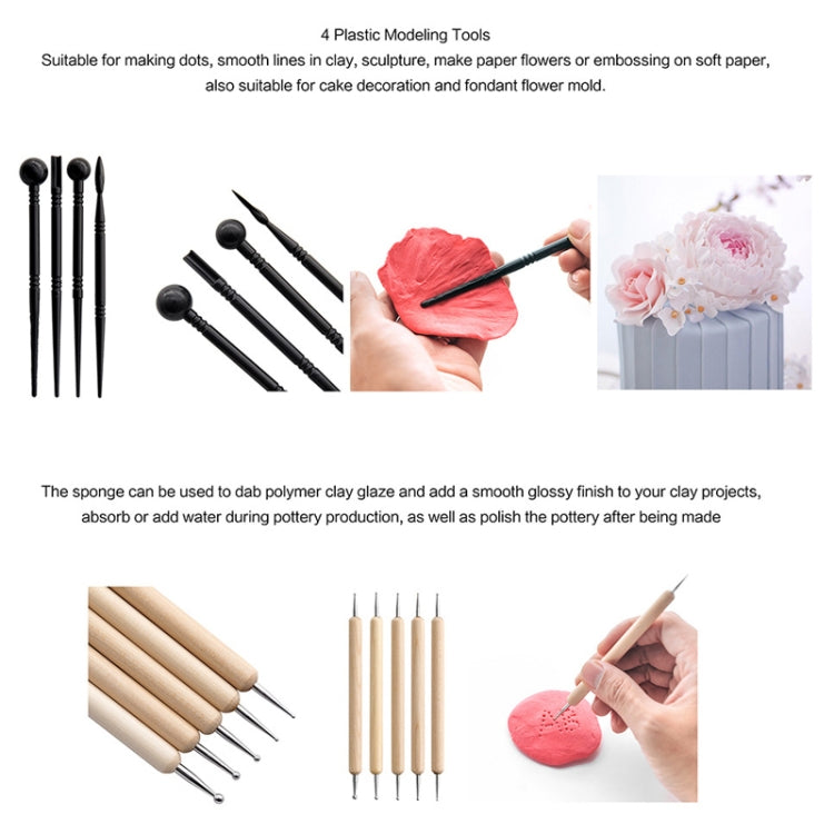 Ensemble d'outils de poterie couteau de sculpture argile pierre bricolage, 22 en 1, 24 en 1, 27 en 1, 32 en 1