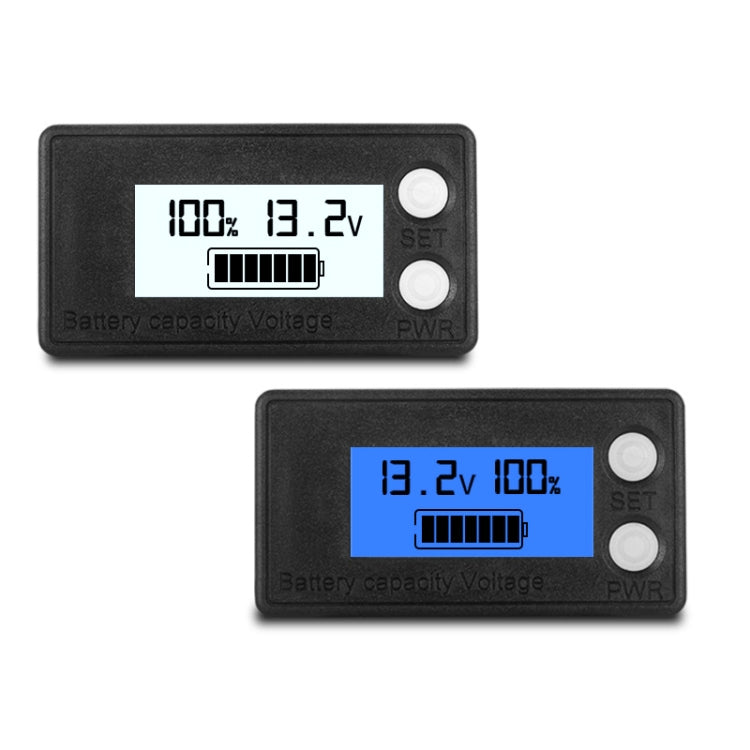 Afficheur numérique étanche LCD pour batterie au plomb lithium à deux fils, voltmètre, 8-100 V (blanc), 8-100 V (bleu), 8-72 V (blanc), 8-72 V (bleu)