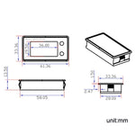 Afficheur numérique étanche LCD pour batterie au plomb lithium à deux fils, voltmètre, 8-100 V (blanc), 8-100 V (bleu), 8-72 V (blanc), 8-72 V (bleu)