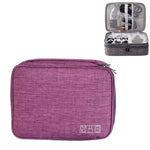 Sac de rangement multifonctionnel pour câble d'alimentation d'écouteurs électroniques numériques 5 pouces, violet, noir, rouge vin, gris foncé, vert, bleu lac