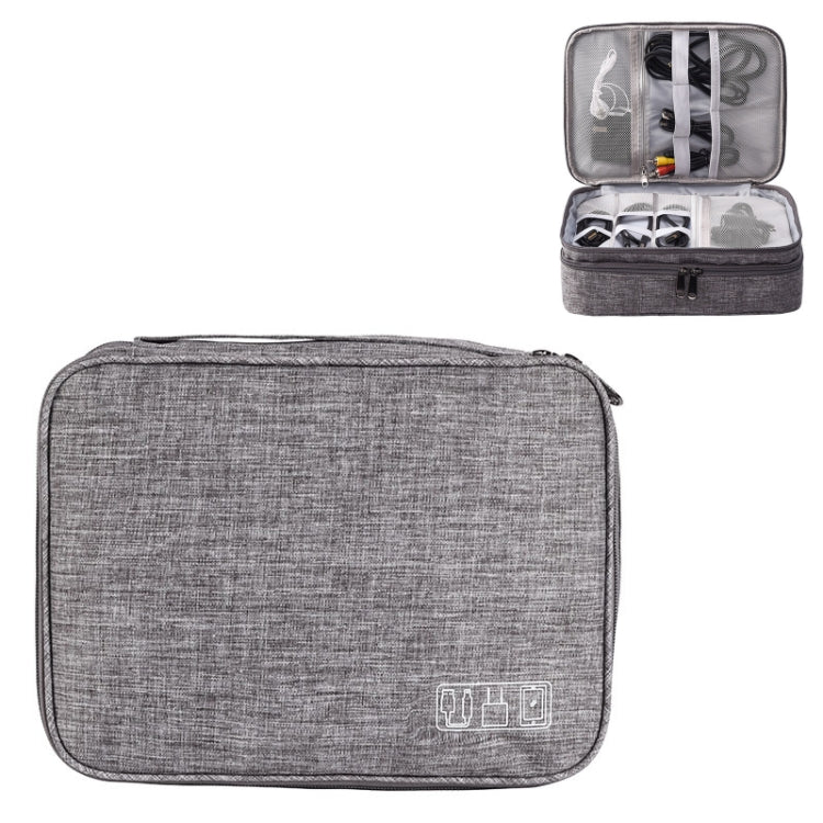 Sac de rangement multifonctionnel pour câble d'alimentation d'écouteurs électroniques numériques 5 pouces, violet, noir, rouge vin, gris foncé, vert, bleu lac