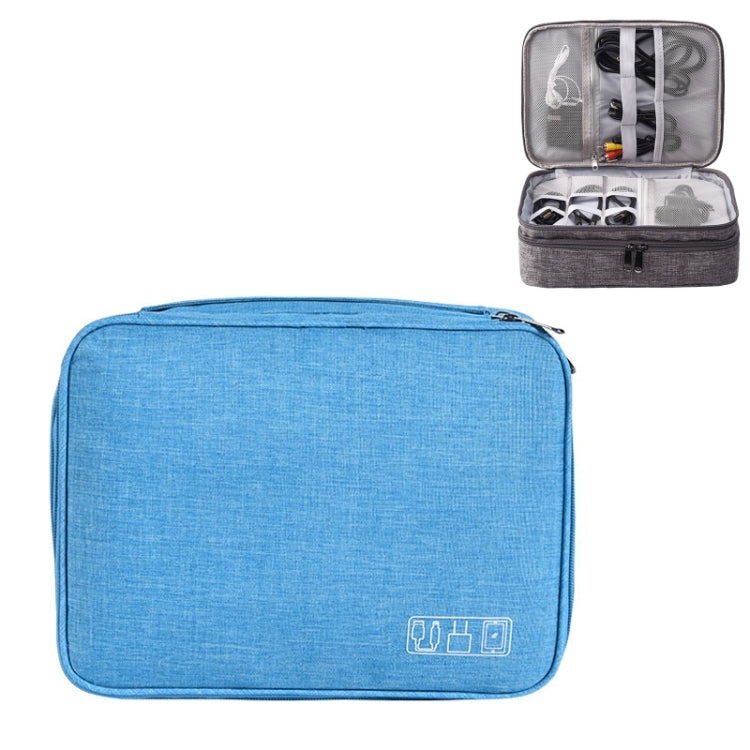 Sac de rangement multifonctionnel pour câble d'alimentation d'écouteurs électroniques numériques 5 pouces, violet, noir, rouge vin, gris foncé, vert, bleu lac