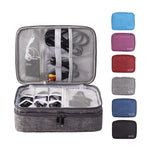 Sac de rangement multifonctionnel pour câble d'alimentation d'écouteurs électroniques numériques 5 pouces, violet, noir, rouge vin, gris foncé, vert, bleu lac