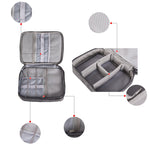 Sac de rangement multifonctionnel pour câble d'alimentation d'écouteurs électroniques numériques 5 pouces, violet, noir, rouge vin, gris foncé, vert, bleu lac