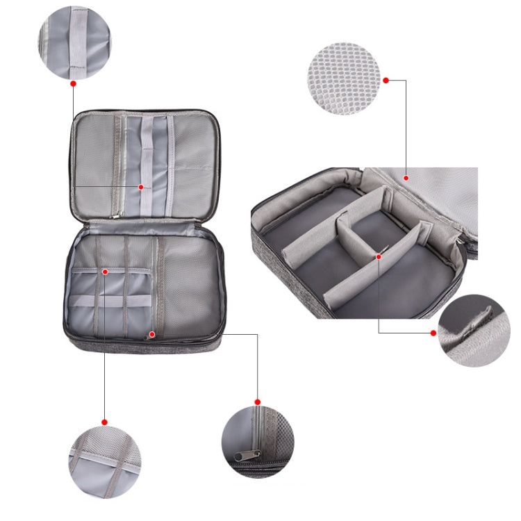 Sac de rangement multifonctionnel pour câble d'alimentation d'écouteurs électroniques numériques 5 pouces, violet, noir, rouge vin, gris foncé, vert, bleu lac