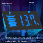 Voltmètre numérique à deux lignes pour batterie au plomb lithium, compteur de charge, couleur : rouge, vert, bleu, blanc, rouge + température, vert + température, bleu + température, blanc + température