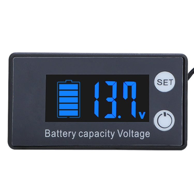 Voltmètre numérique à deux lignes pour batterie au plomb lithium, compteur de charge, couleur : rouge, vert, bleu, blanc, rouge + température, vert + température, bleu + température, blanc + température