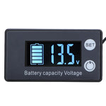 Voltmètre numérique à deux lignes pour batterie au plomb lithium, compteur de charge, couleur : rouge, vert, bleu, blanc, rouge + température, vert + température, bleu + température, blanc + température