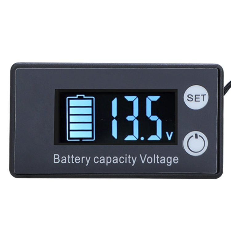 Voltmètre numérique à deux lignes pour batterie au plomb lithium, compteur de charge, couleur : rouge, vert, bleu, blanc, rouge + température, vert + température, bleu + température, blanc + température