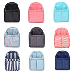 Sac de rangement pour cartable, insert pour sac à dos d'ordinateur, Petit Noir, Petit Rose, Petit Bleu clair, Petit Oiseau de feu bleu, Petit Gris, Petite Rayure rose, Petite Rayure marine, Petit Bleu, Petit Marine, Grand Noir, Grand Bleu clair