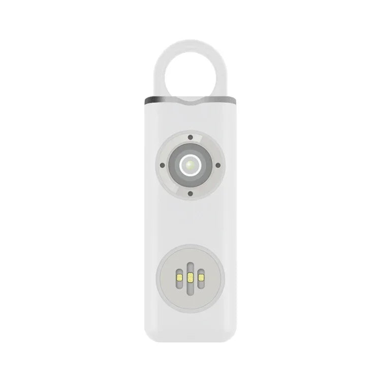 Porte-clés anti-loup rechargeable pour étudiante, blanc et noir, avec alarme anti-loup.