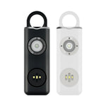 Porte-clés anti-loup rechargeable pour étudiante, blanc et noir, avec alarme anti-loup.