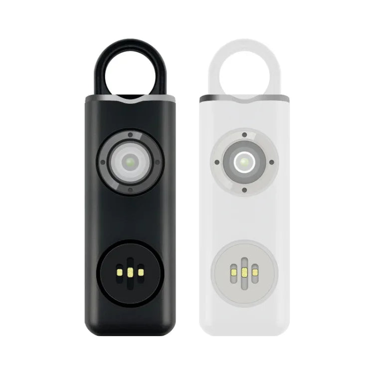 Porte-clés anti-loup rechargeable pour étudiante, blanc et noir, avec alarme anti-loup.