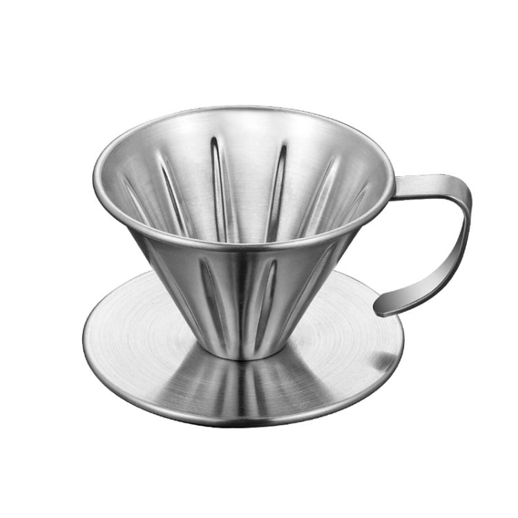 Filtre à café double couche en acier inoxydable à verser, Taille :, Petite
