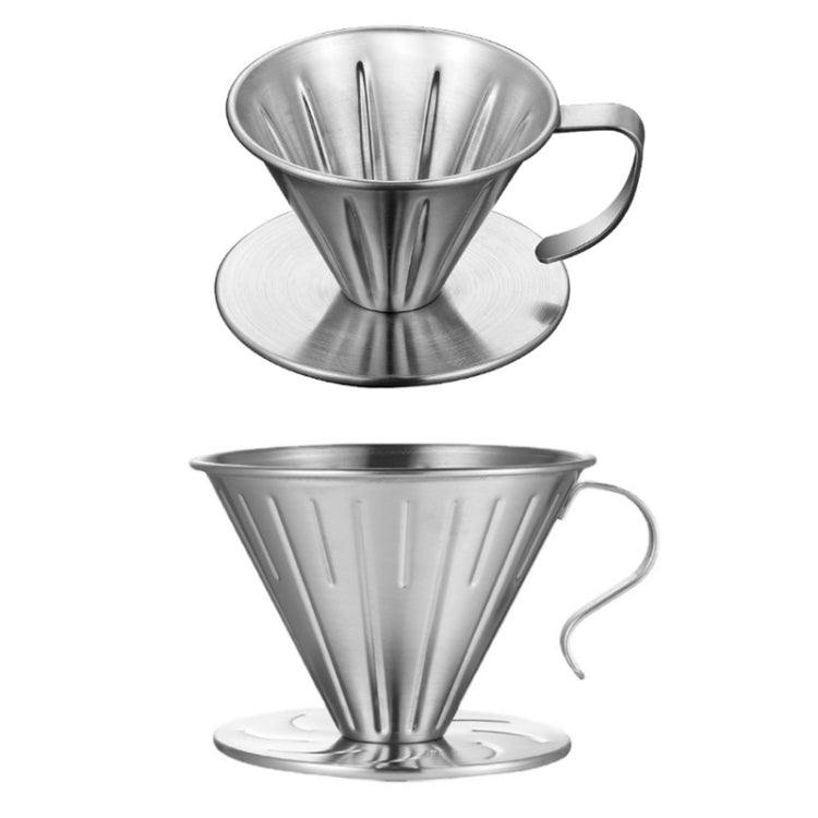 Filtre à café double couche en acier inoxydable à verser, Taille :, Petite