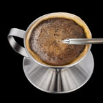Filtre à café double couche en acier inoxydable à verser, Taille :, Petite