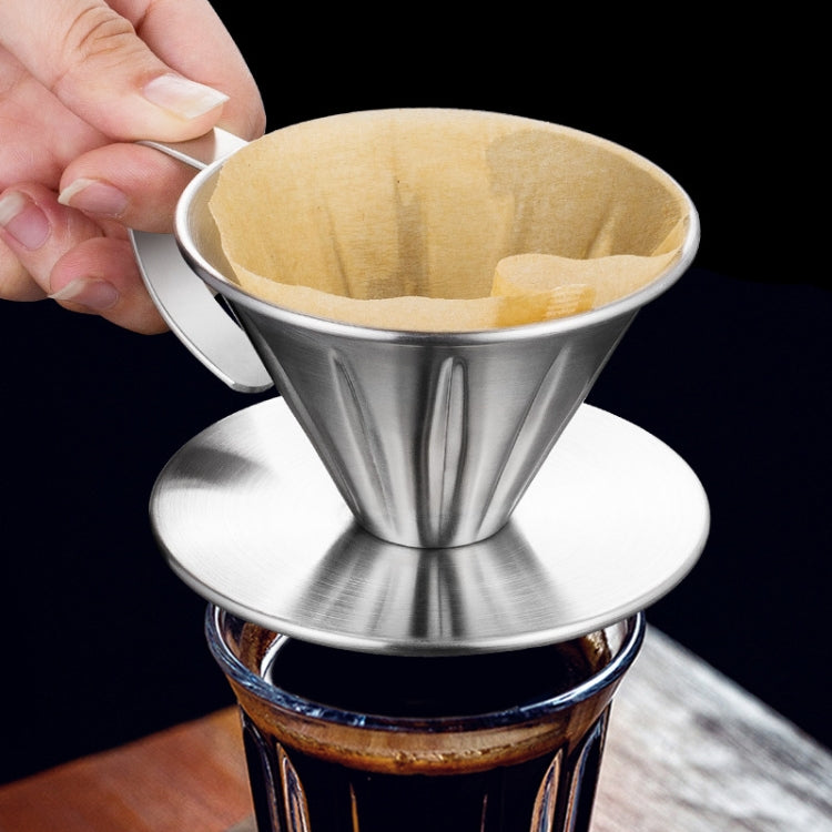 Filtre à café double couche en acier inoxydable à verser, Taille :, Petite