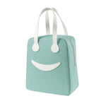 Sac Déjeuner Smile avec Poignées en Cuir, Taille : S (Vert), S (Vert), S (Rose), S (Gris), S (Bleu Marine), S (Jaune), L (Vert), L (Rose), L (Gris), L (Bleu Marine), L (Jaune)