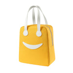 Sac Déjeuner Smile avec Poignées en Cuir, Taille : S (Vert), S (Vert), S (Rose), S (Gris), S (Bleu Marine), S (Jaune), L (Vert), L (Rose), L (Gris), L (Bleu Marine), L (Jaune)
