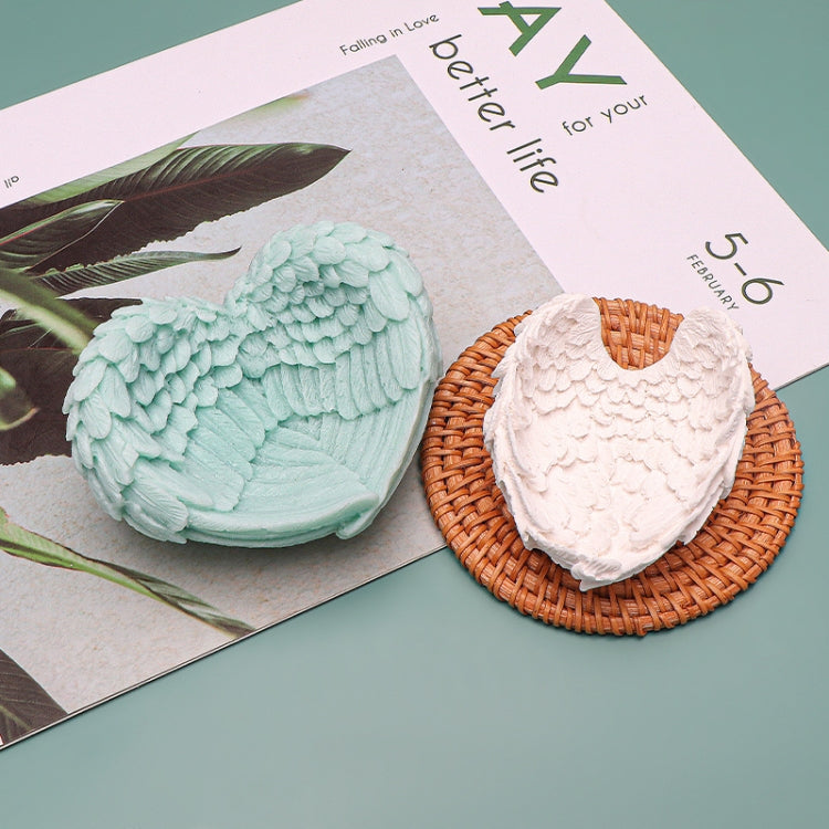 Moule en silicone ailes d'ange en forme de cœur pour pâtisserie, crème glacée, bougie, aromathérapie, G, P
