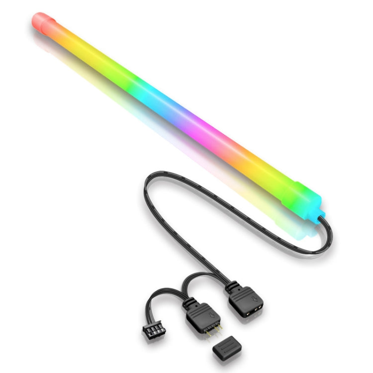 Barre lumineuse ARGB pour boîtier, bande LED décorative en silicone pour ordinateur, Y360 rond