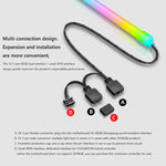 Barre lumineuse ARGB pour boîtier, bande LED décorative en silicone pour ordinateur, Y360 rond