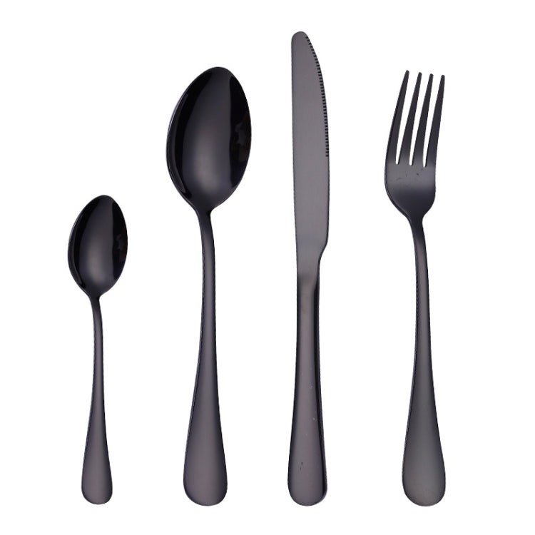Lot de 4 couverts à steak occidentaux en acier inoxydable, couleurs véritables, doré, or rose, multicolore, noir