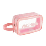 Trousse de toilette portable transparente en PVC, taille : L (rose), L (noir), L (blanc), M (rose), M (noir), M (blanc), S (rose), S (noir), S (blanc)