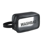 Trousse de toilette portable transparente en PVC, taille : L (rose), L (noir), L (blanc), M (rose), M (noir), M (blanc), S (rose), S (noir), S (blanc)