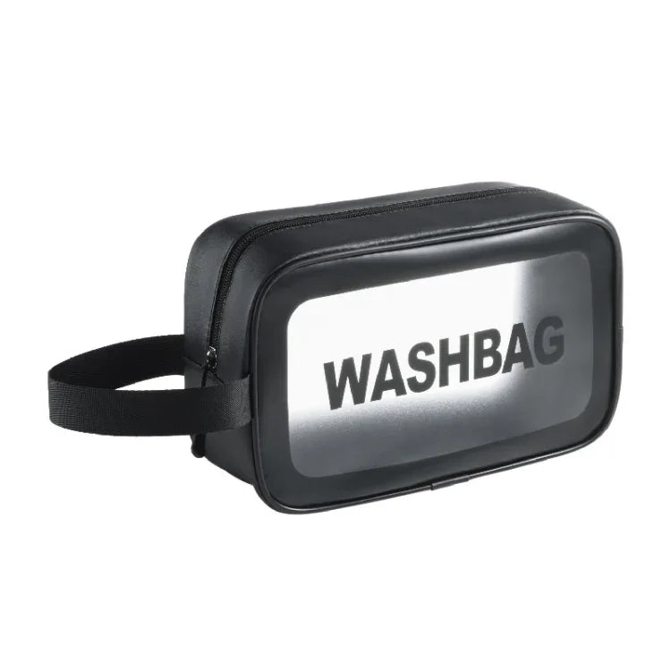 Trousse de toilette portable transparente en PVC, taille : L (rose), L (noir), L (blanc), M (rose), M (noir), M (blanc), S (rose), S (noir), S (blanc)