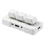 MK321 Clavier à 3 touches personnalisées pour jeux et bureau PS Clip, pavé de programmation macro, longueur de câble : 1,5m, Blanc, Noir